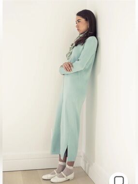 Soft Mint Long Knit Dress